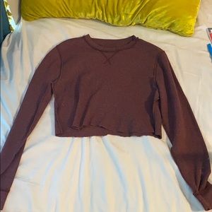 crop knit long sleeve